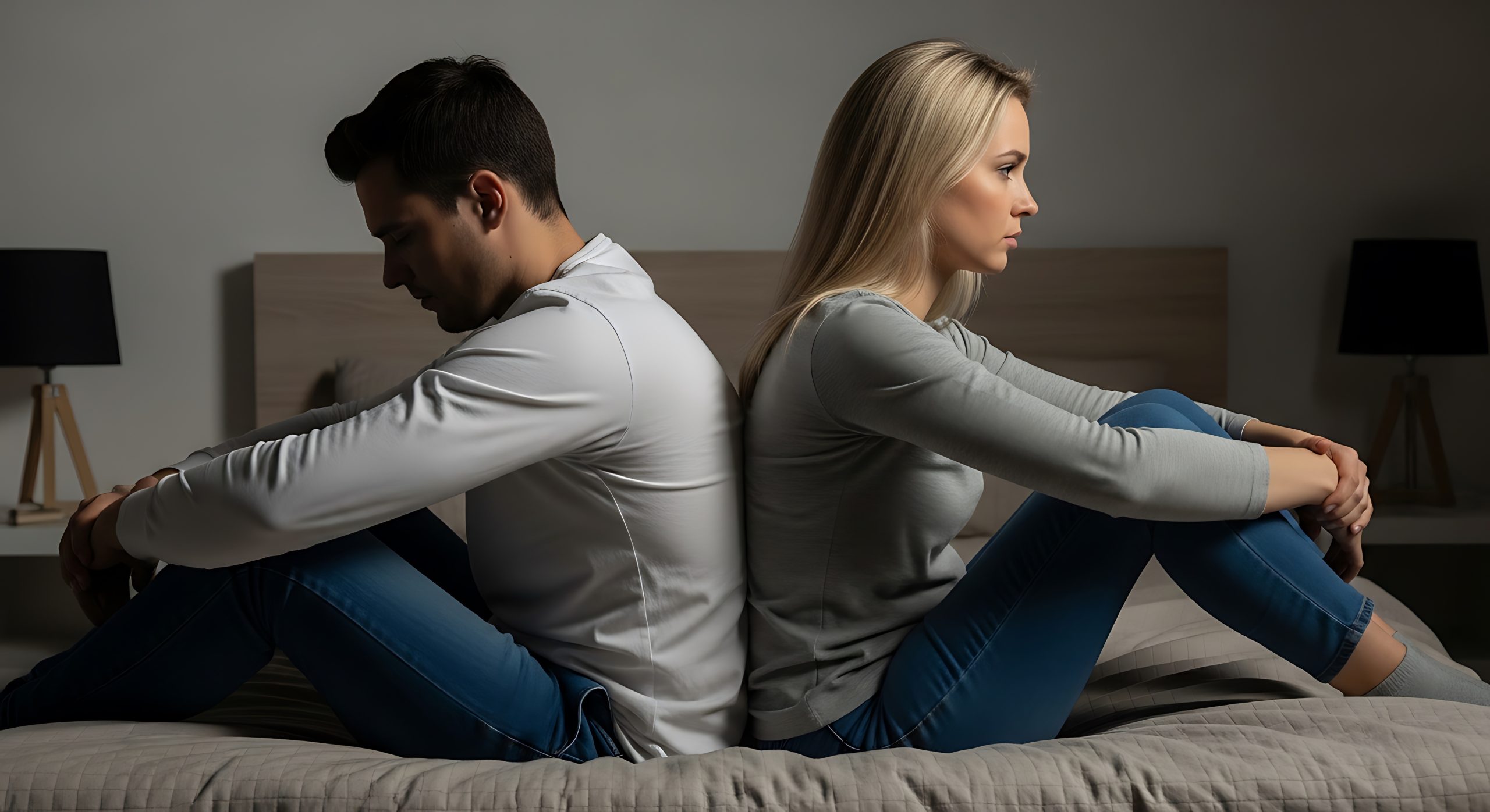 psicologo-online-dependencia-emocional-adiccion-pareja.jpg Pareja de espaldas esperando una señal, representando la dependencia emocional y la adicción a una relación que hace daño